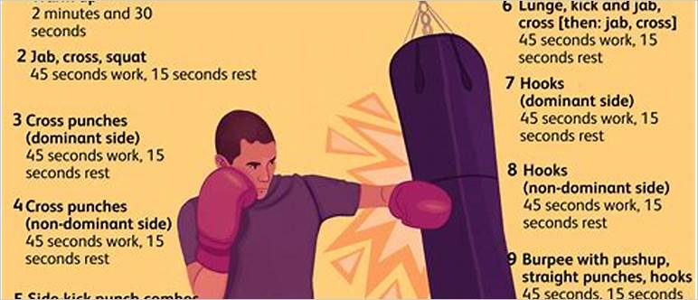 Punch bag hiit workout